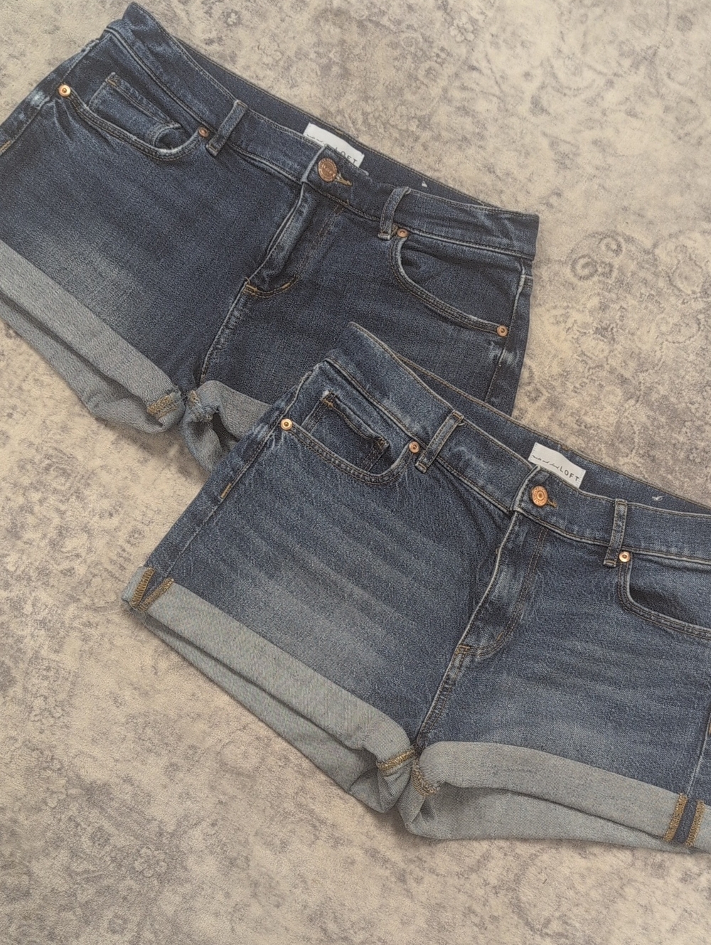 LOFT 2 Pair Denim Shorts - Blue